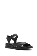 Women's Black Strappy Leather Sandals | Derimod