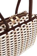 Woman Multicolored Braided Shoulder Bag | Derimod