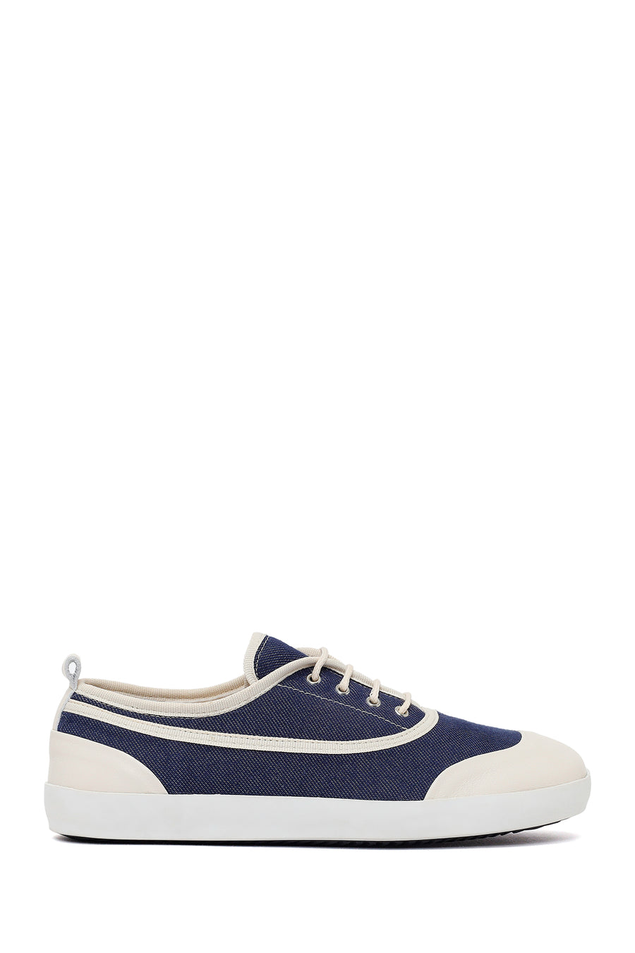 Kadın Mavi Bağcıklı Jean Deri Sneaker 26PFD370714 | Derimod