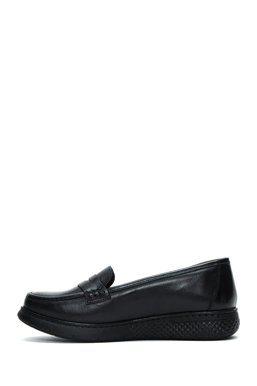 Women's Black Leather Comfort Loafer