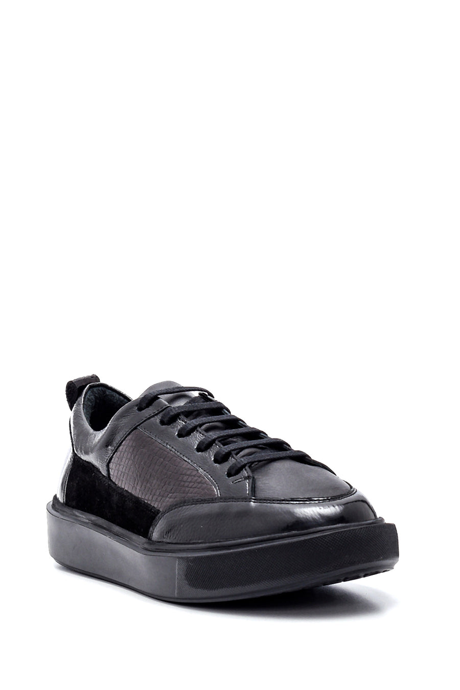 Women's Leather Snake Pattern Sneaker