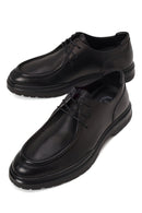 Derimod Fly Male Black Lace-Up Leather Casual Shoes | Derimod