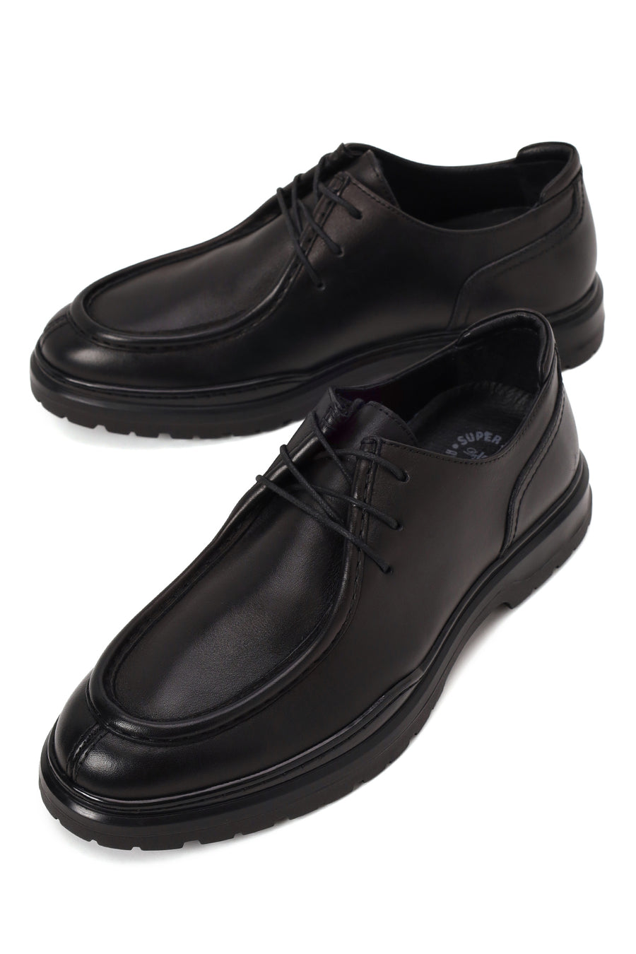 Derimod Fly Male Black Lace-Up Leather Casual Shoes