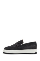 Erkek Gri Süet Deri Casual Loafer | Derimod