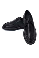 Male Black Lace-Up Leather Casual Shoes | Derimod