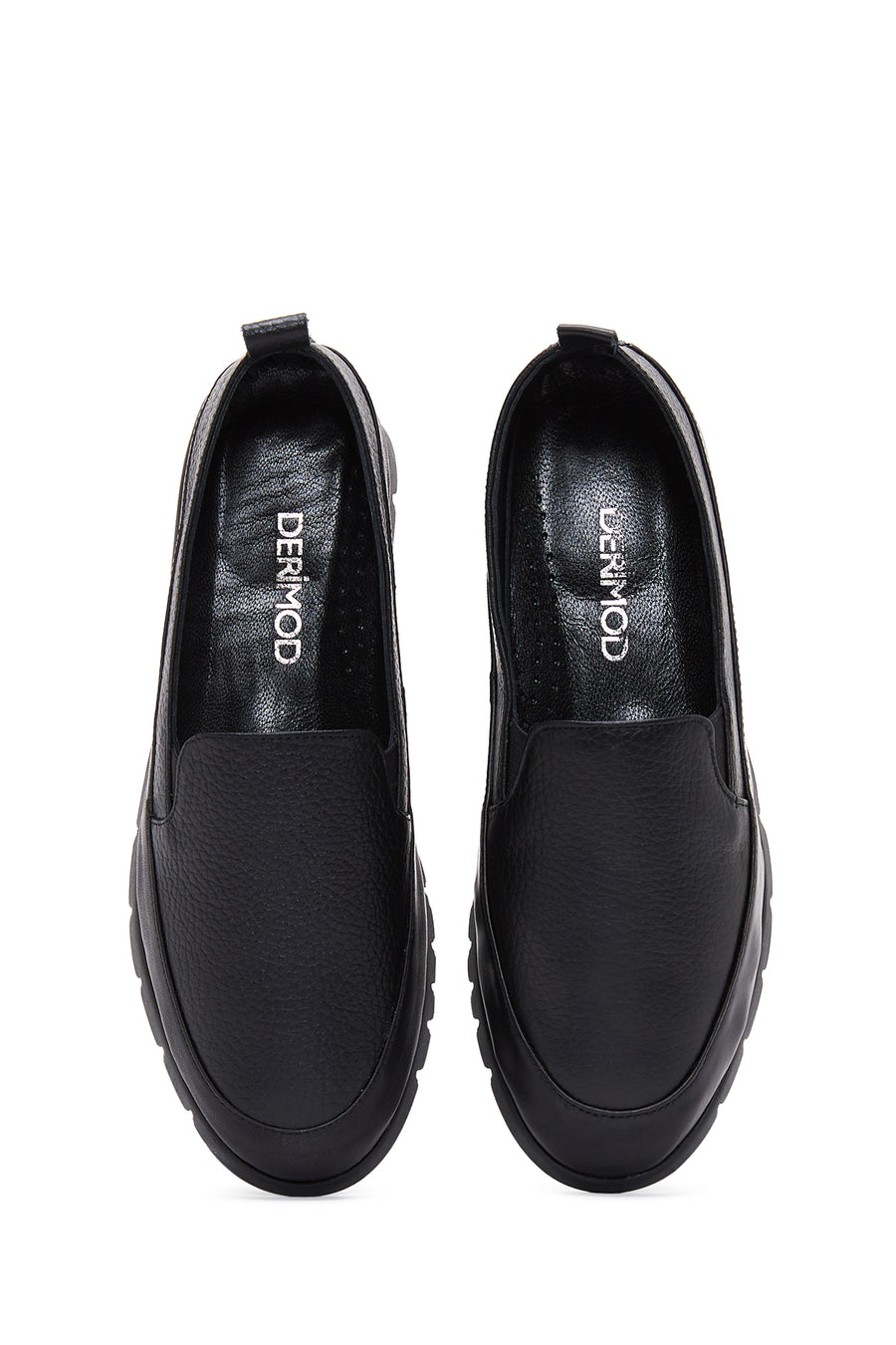 Women's Black Leather Comfort Loafer