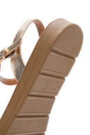 Women's Gold Ankle Strap Stone Sandals | Derimod