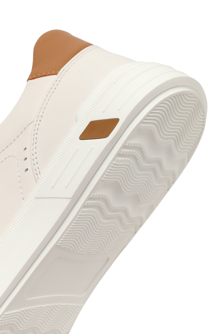 Erkek Beyaz Bağcıklı Deri Sneaker