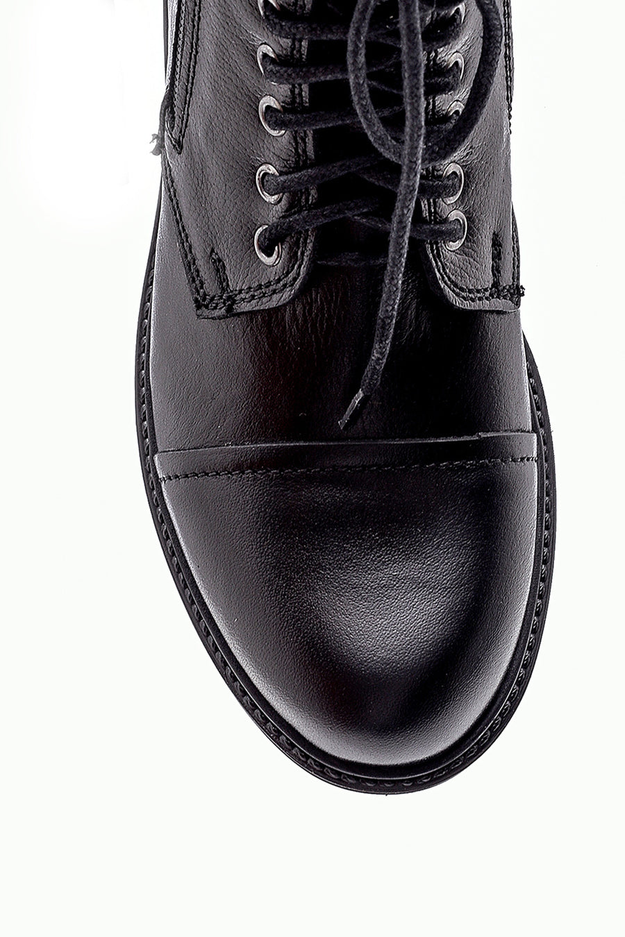 Women's Leather Zipper Detailed Boots