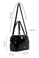 Women's Black Patent Leather Classic Shoulder Bag | Derimod