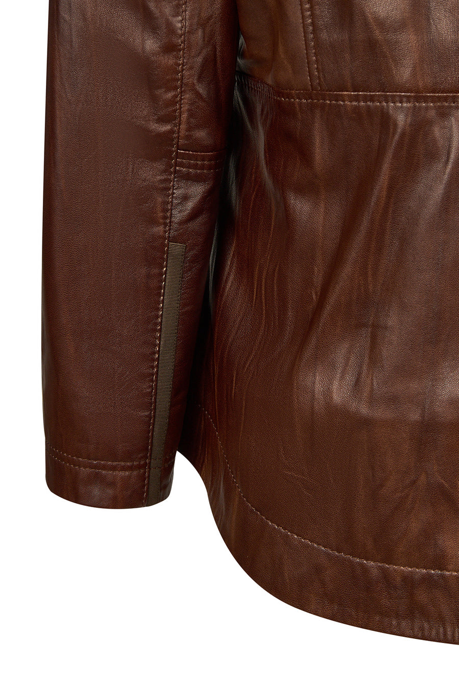 Susan Woman Brown Hooded Leather Coats