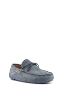 Men's Navy Blue Suede Leather Loafer | Derimod