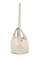 Woman Cream Casual Leather Shoulder Bag | Derimod