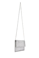 Woman Silver Chain-Strap Embellished Evening Bag | Derimod