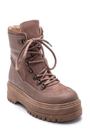 Women's Leather High Sole Boots | Derimod