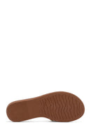 Woman Beige Stone Slippers | Derimod
