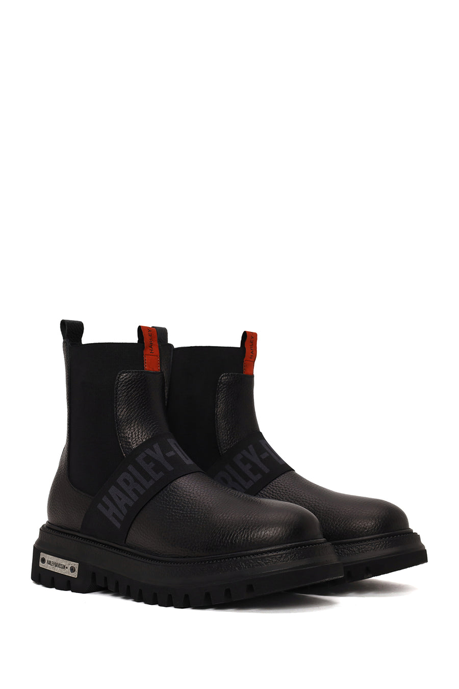 Harley Davidson Male Black Polperro Leather Chelsea Boots