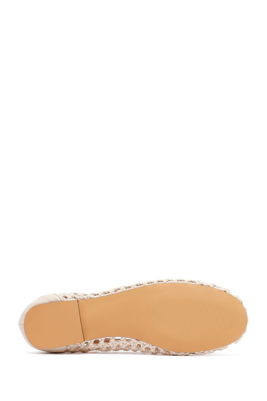 Women's Beige Knitted Ballerinas
