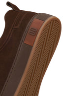Male Brown Thick-Soled Suede Leather Sneaker | Derimod