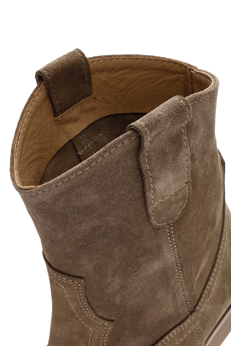 Women's Mink Suede Leather Cowboy Boots