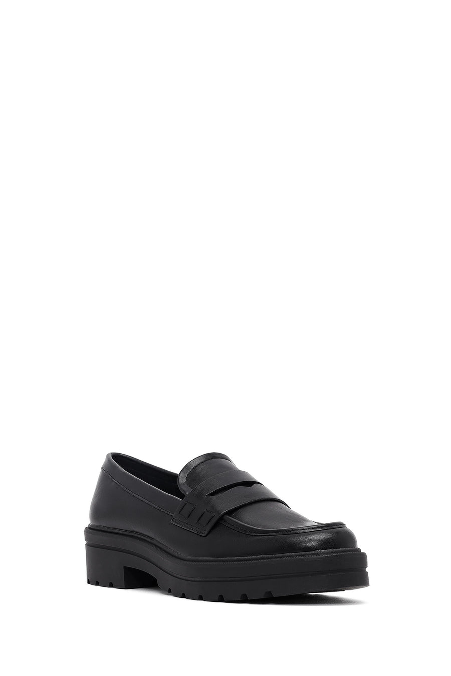 Kadın Siyah Kalın Tabanlı Maskülen Loafer
