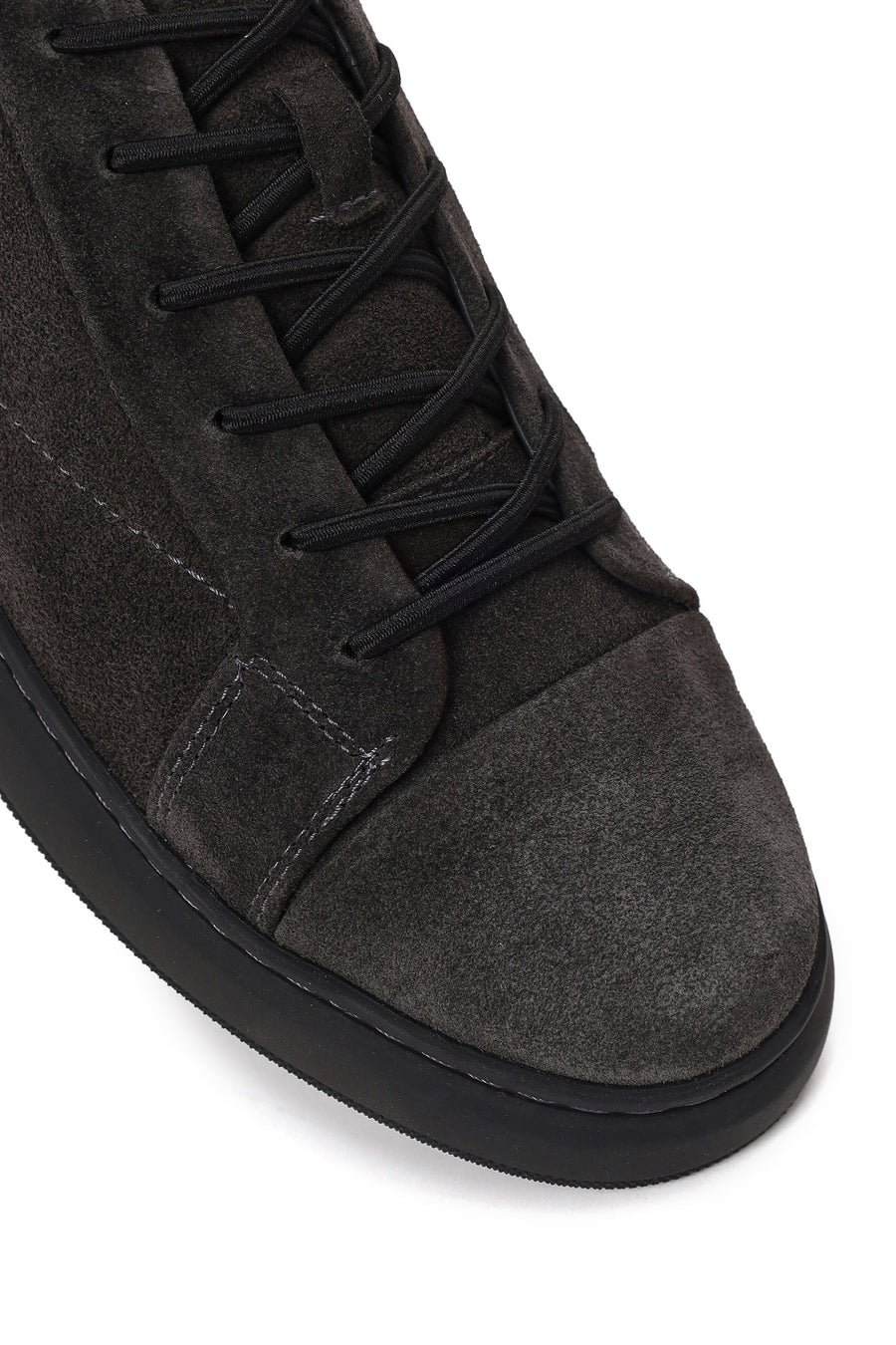 Male Anthracite Lace-up Suede Leather Sneaker