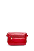 Women's Red Long Strap Patent Leather Crossbody Bag | Derimod
