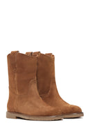Women's Tan Suede Leather Casual Boots | Derimod