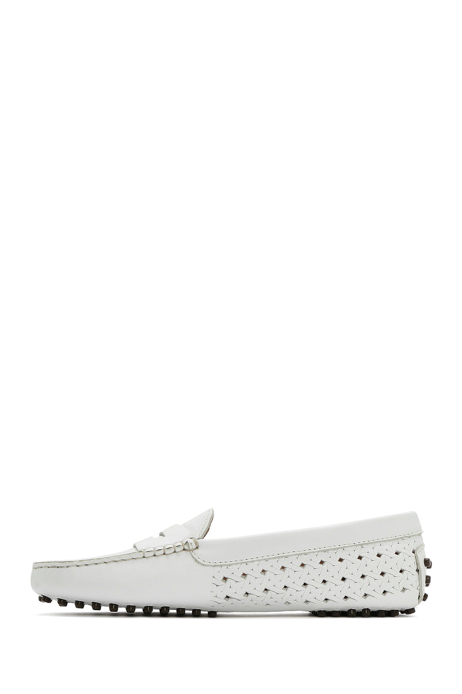 Women's White Leather Loafer