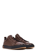 Male Brown Lace-Up Leather Sneaker | Derimod