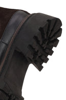 Woman Anthracite Thick-Soled Suede Chelsea Boots | Derimod