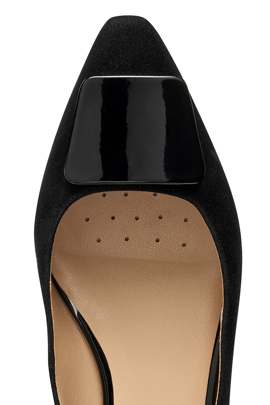 Geox Women Black D Gıselda15 Patent Leather Classic Ballet Flat