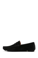 Erkek Siyah Süet Deri Loafer | Derimod