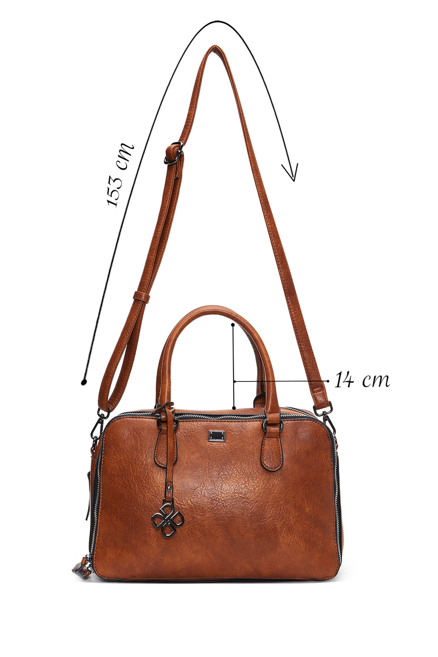 Women's Brown Long Strap Casual Shoulder Bag