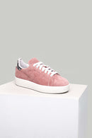 Suede Pink Women's Leather Sneaker | Derimod