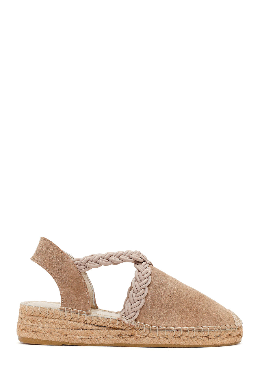 Women's Beige Suede Leather Espadrille 26SFD206610 | Derimod