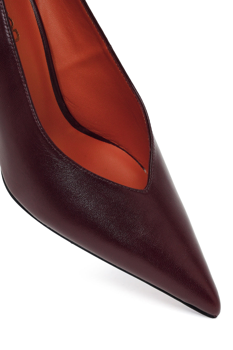 Kadın Bordo Topuklu Deri Stiletto