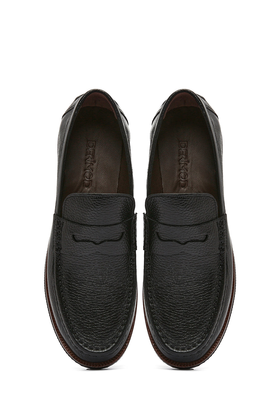 Erkek Siyah Deri Klasik Loafer