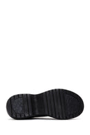 Women's Black Patent Leather Thick Soled Shoes | Derimod