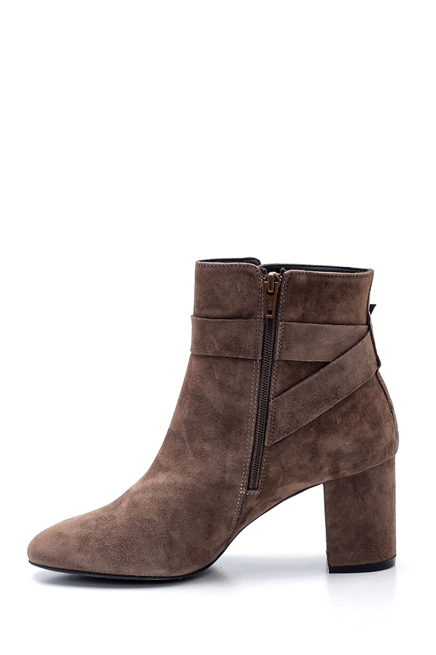 Women's Heeled Suede Leather Boots