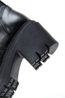 Women's Black Leather Heeled Boots | Derimod