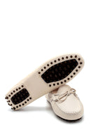 Women's Leather Bow Detailed Loafer | Derimod