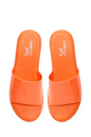 Woman Orange Thick-Soled Jelly Slippers | Derimod