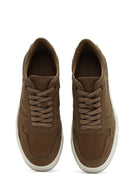 Men's Beige Lace-Up Nubuck Leather Sneaker | Derimod