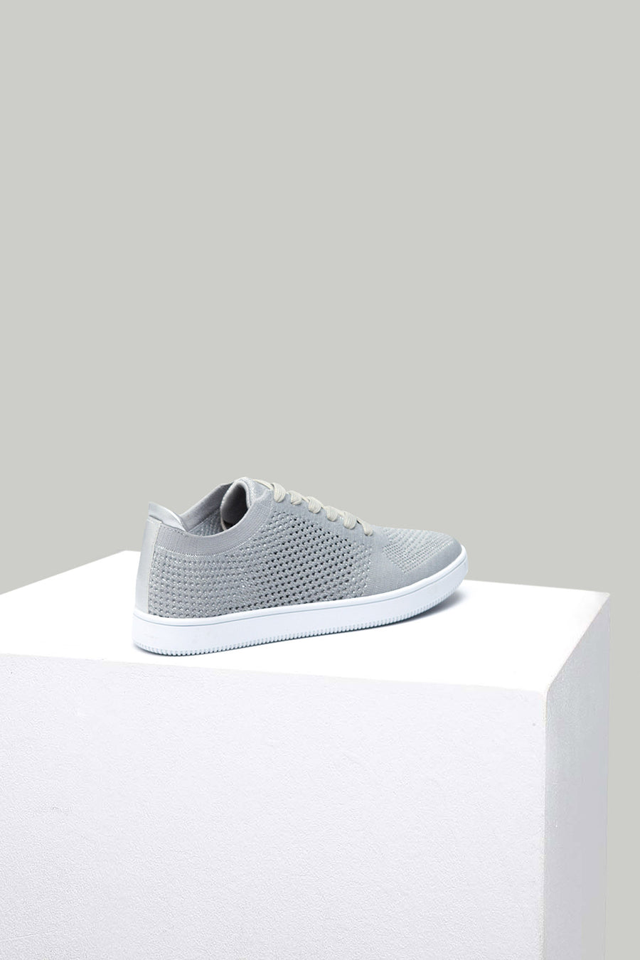 Silver Fabric Women's Sneaker