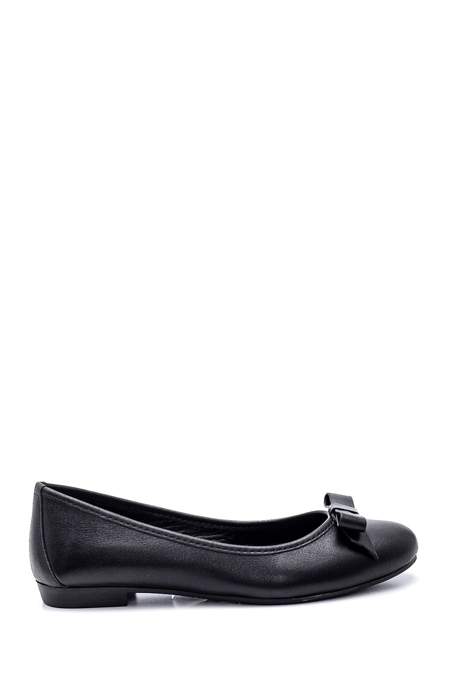 Women's Leather Bow Ballerina Ballet 21WFD271018 | Derimod