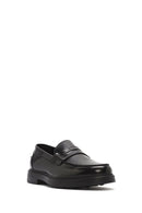 Male Black Leather Loafer | Derimod