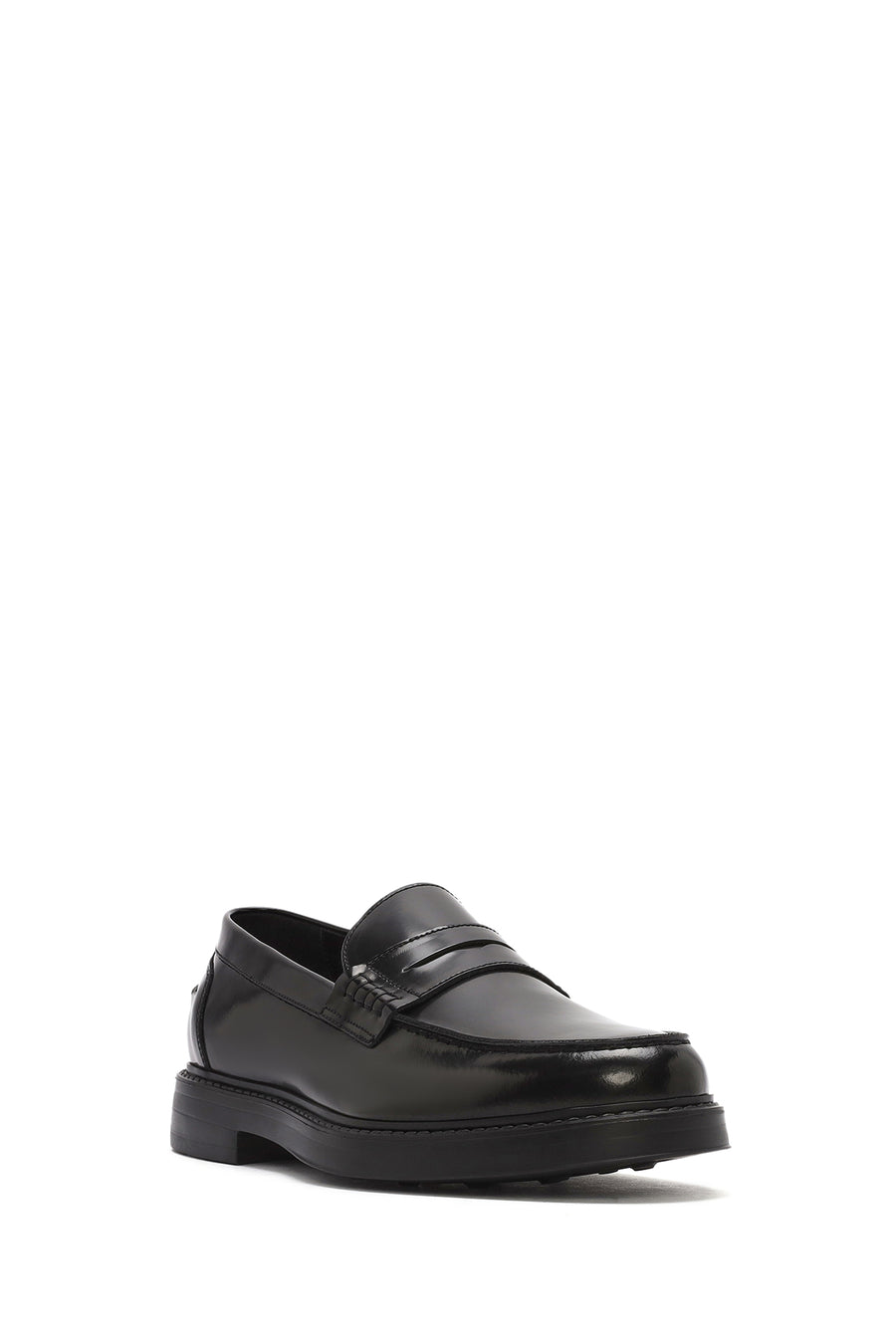 Male Black Leather Loafer