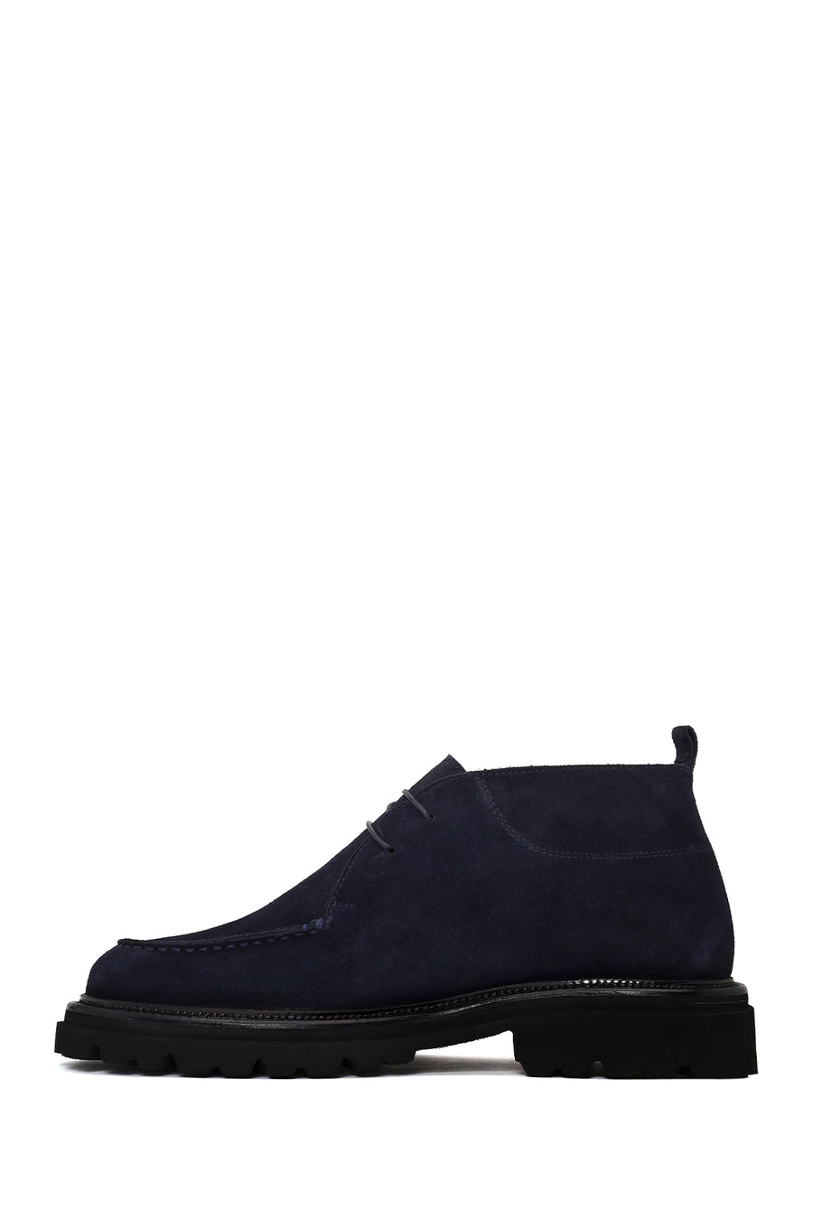Male Navy Blue Lace-up Suede Casual Boots