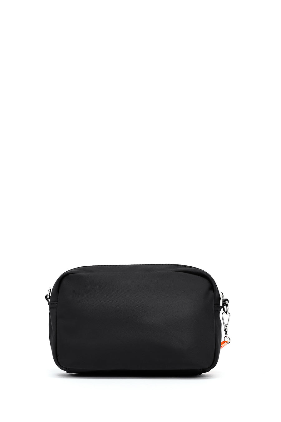 Women's Black Crossbody Bag with Accessory Detail